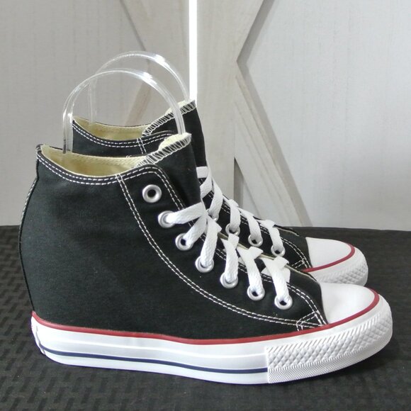 Converse Chuck Taylor Mid Lux Wedge Sneaker in Black - Picture 2 of 12